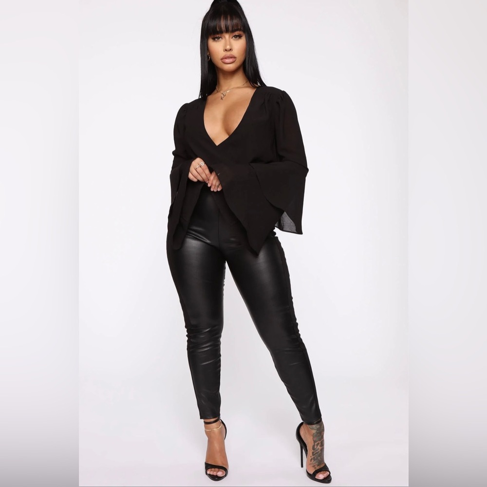 Fashion Nova We Can Make It Work Faux Leather Leggings